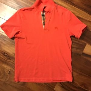Burberry Brit Orange Collar Shirt Mens Medium